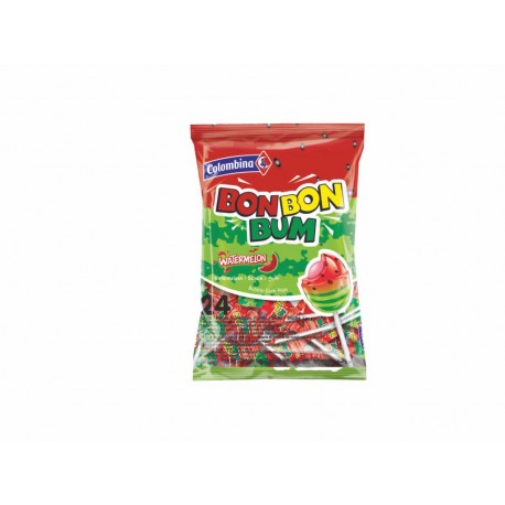 Bon bon bumm rágós nyalóka watermelon 17g (24x17g) zacsk.