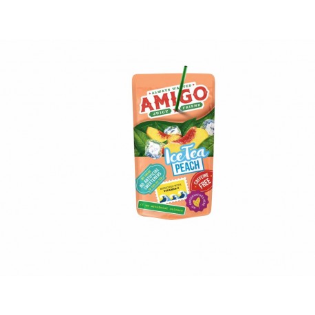 Amigo szívószálas ice-tea barack 200 ml